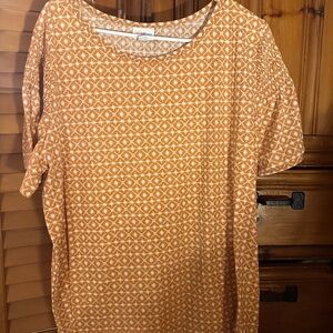 Orange Lularoe Patterned Women's Top